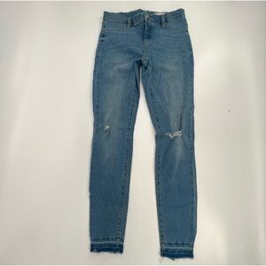 BlankNYC Spray On Distressed Release Hem Skinny Jeans Size 28 Women’s
